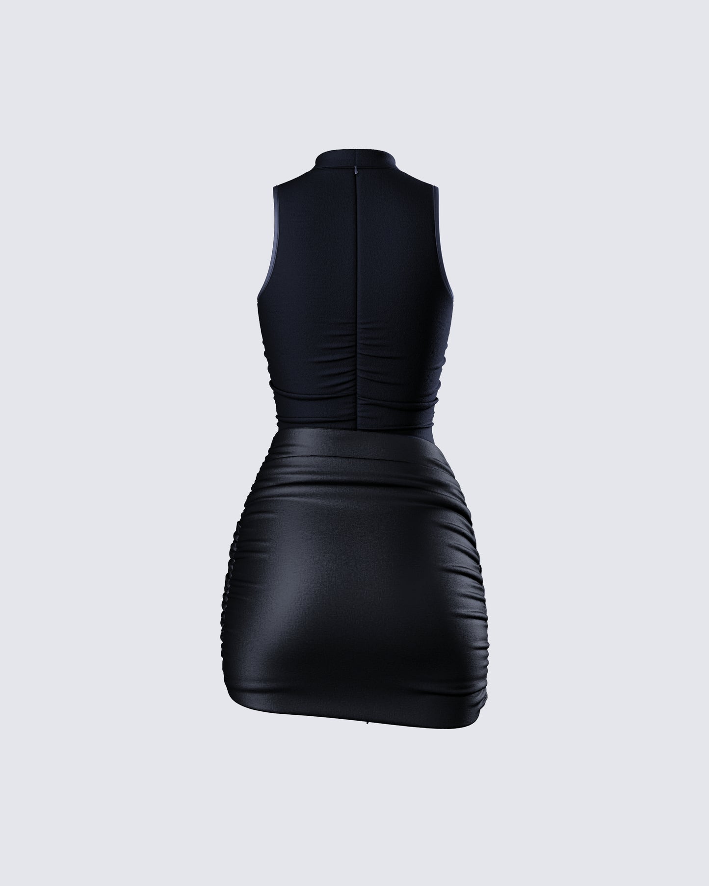 Lindsey Black Wrap Mini Dress