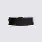 Marina Black Leather Wide Belt