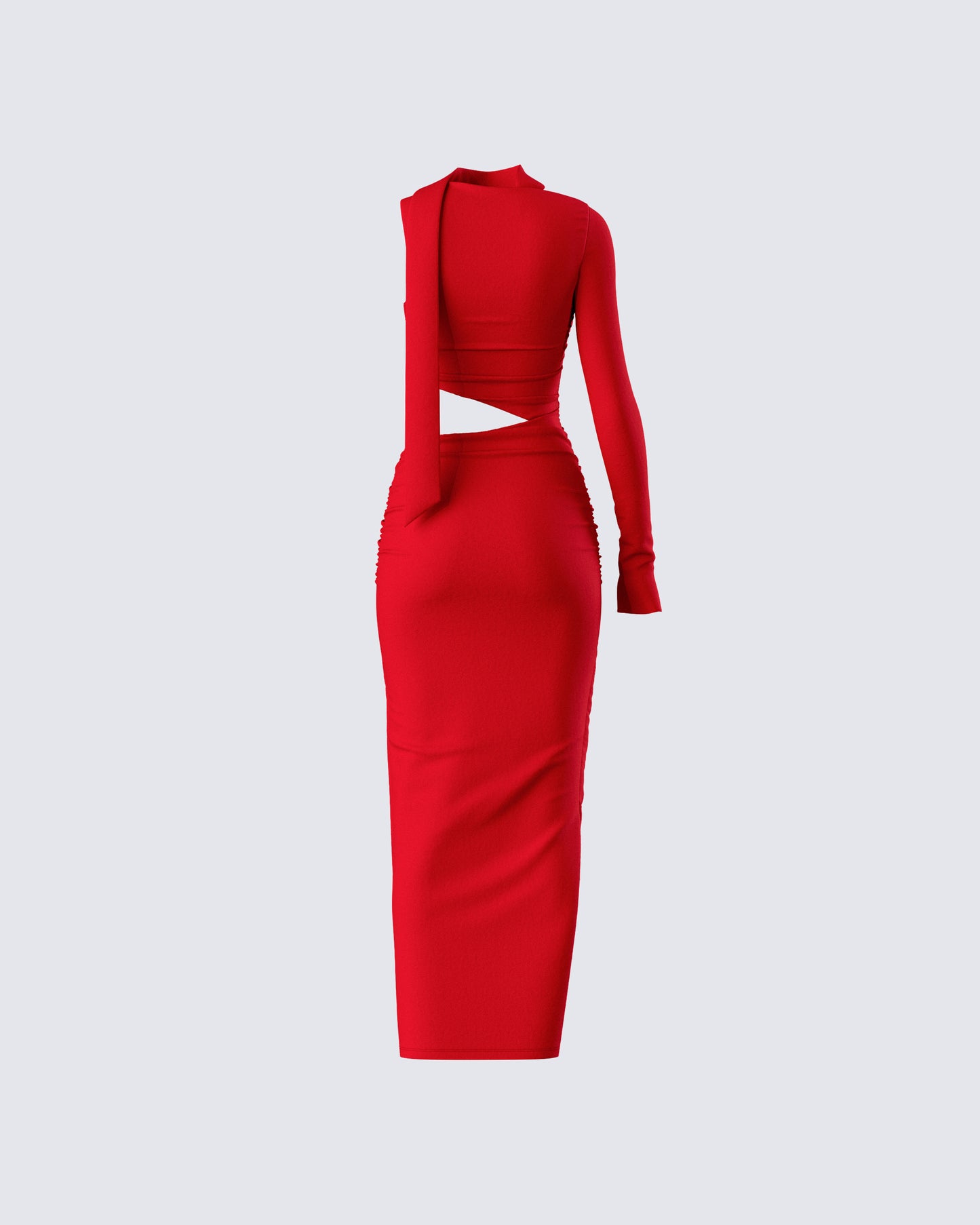 Gabrielle Red Jersey Midi Dress