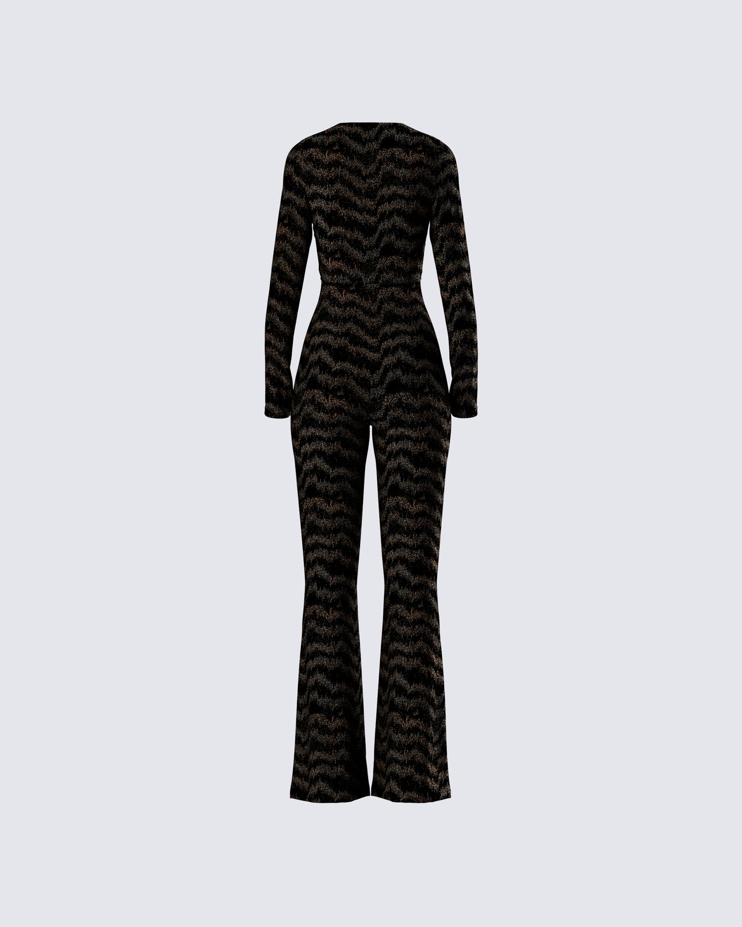 Odessa Black and Gold Metallic Jumpsuit