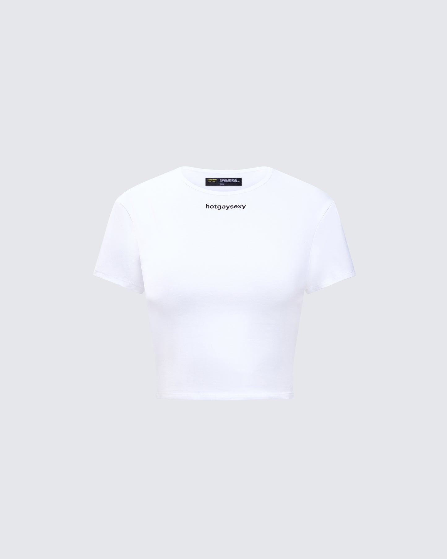 Swara White Slogan Baby Tee product front
