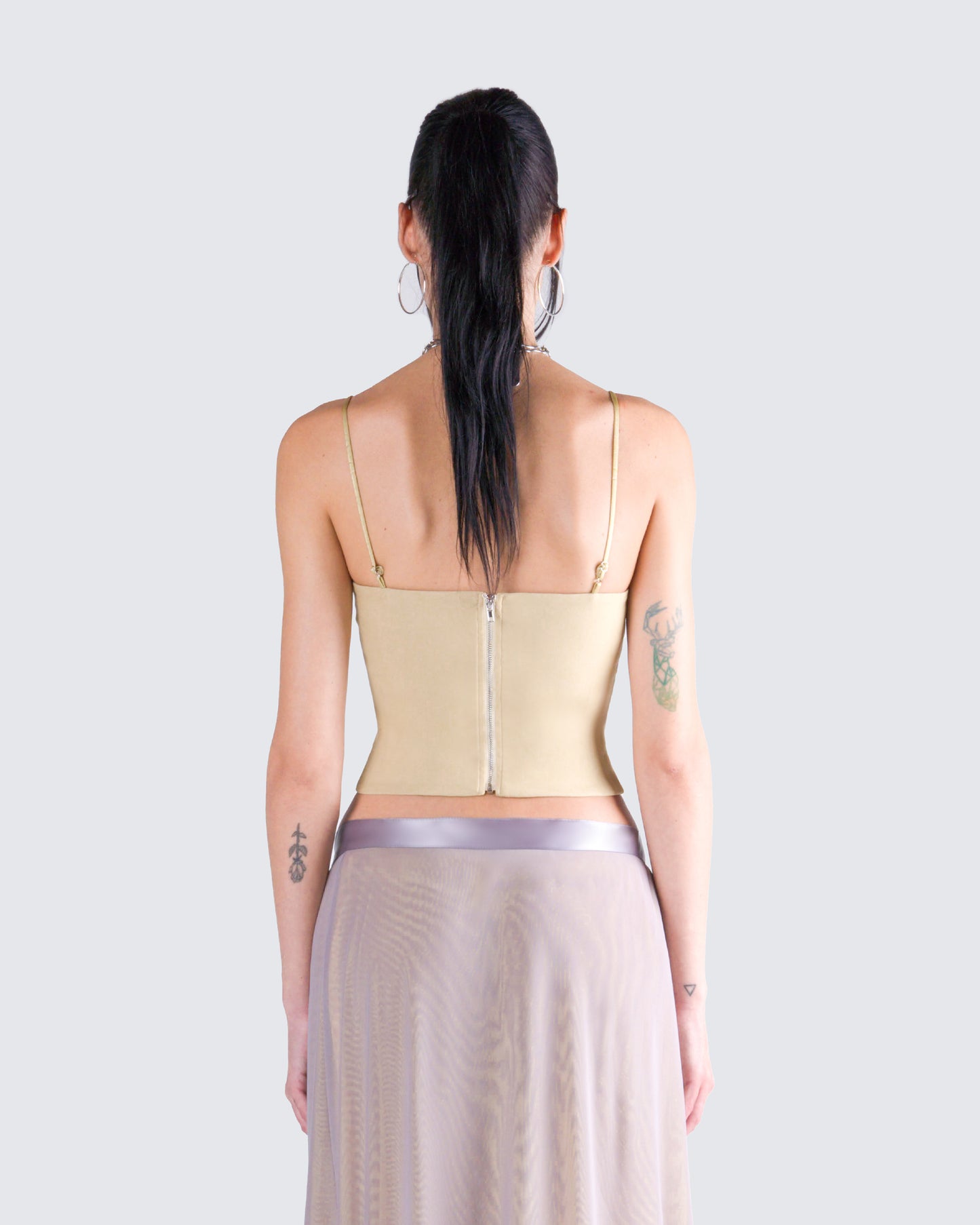 Amberly Beige Corset Top