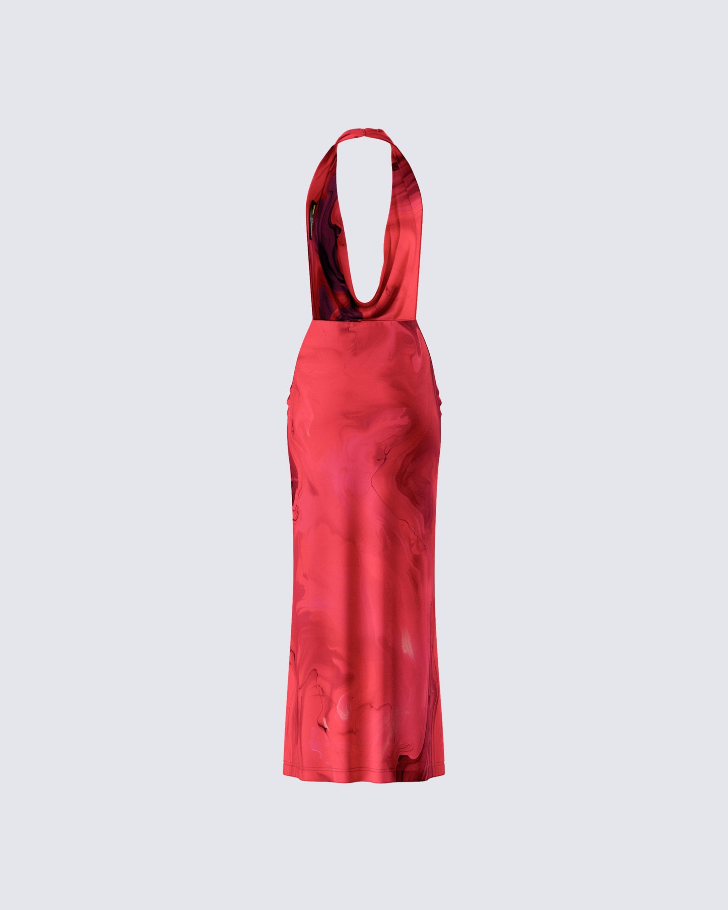 Sayla Red Abstract Print Maxi Dress