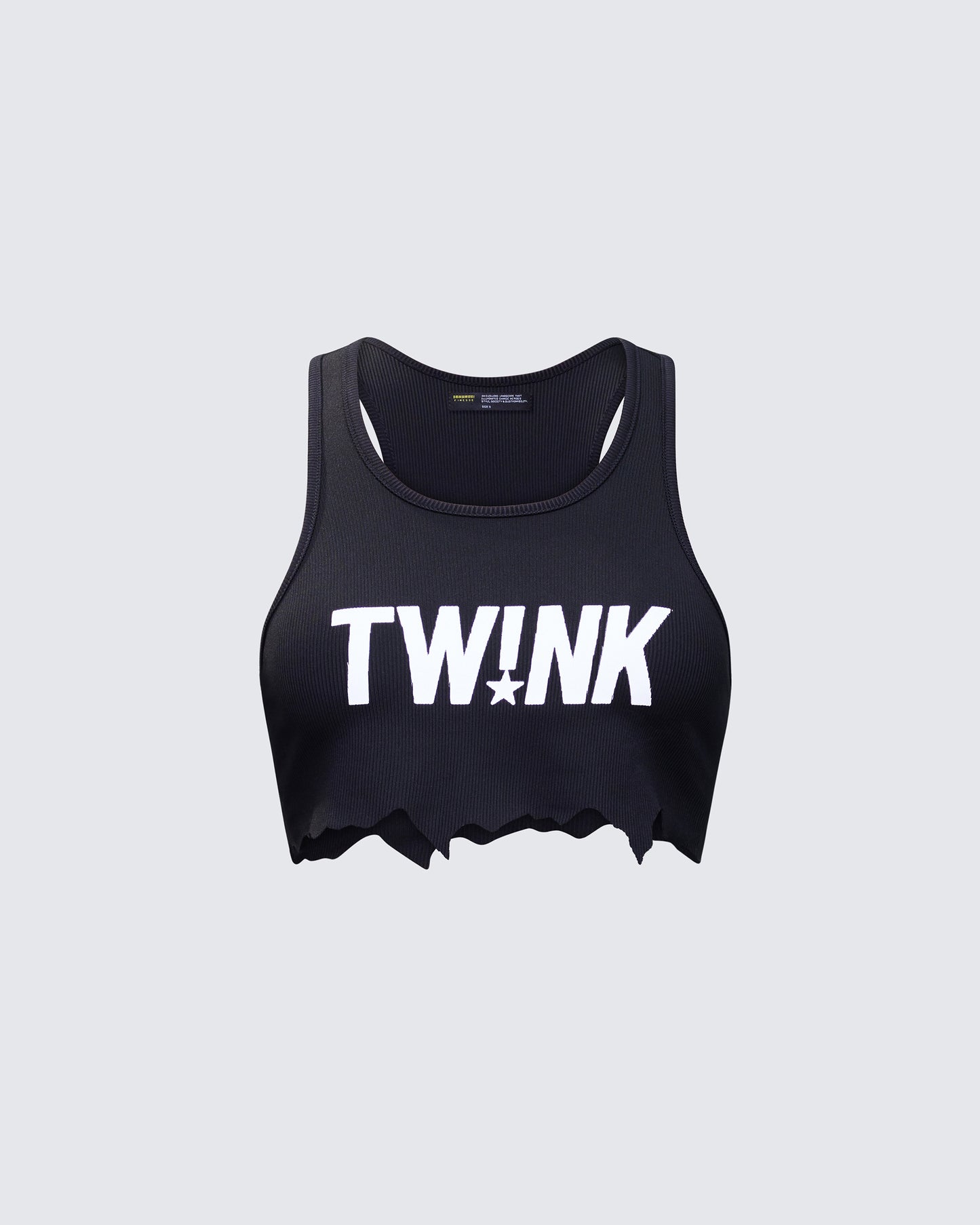 Maxine Black Graphic Cut Off Tank product front