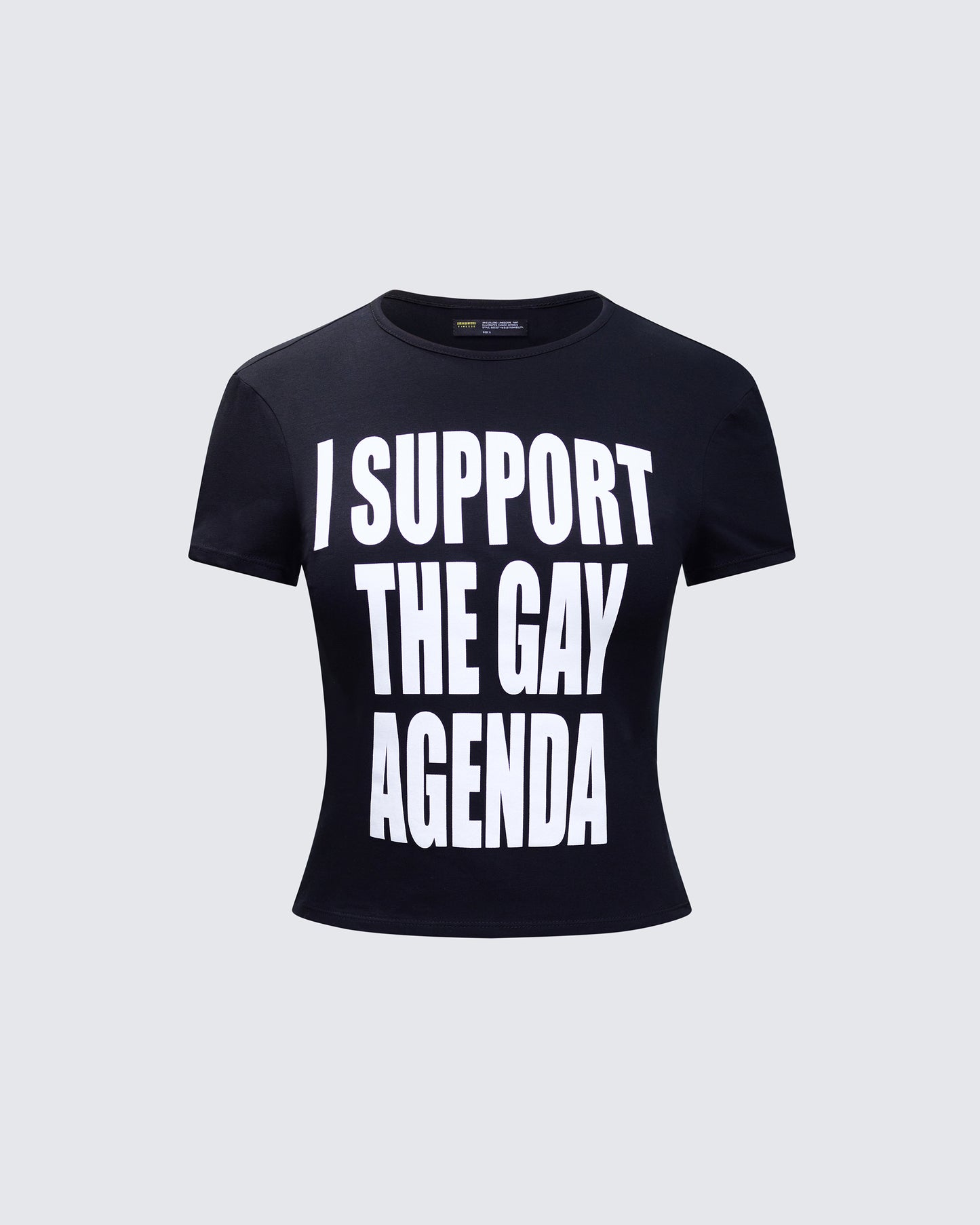 Drea Black Slogan Classic Tee product front