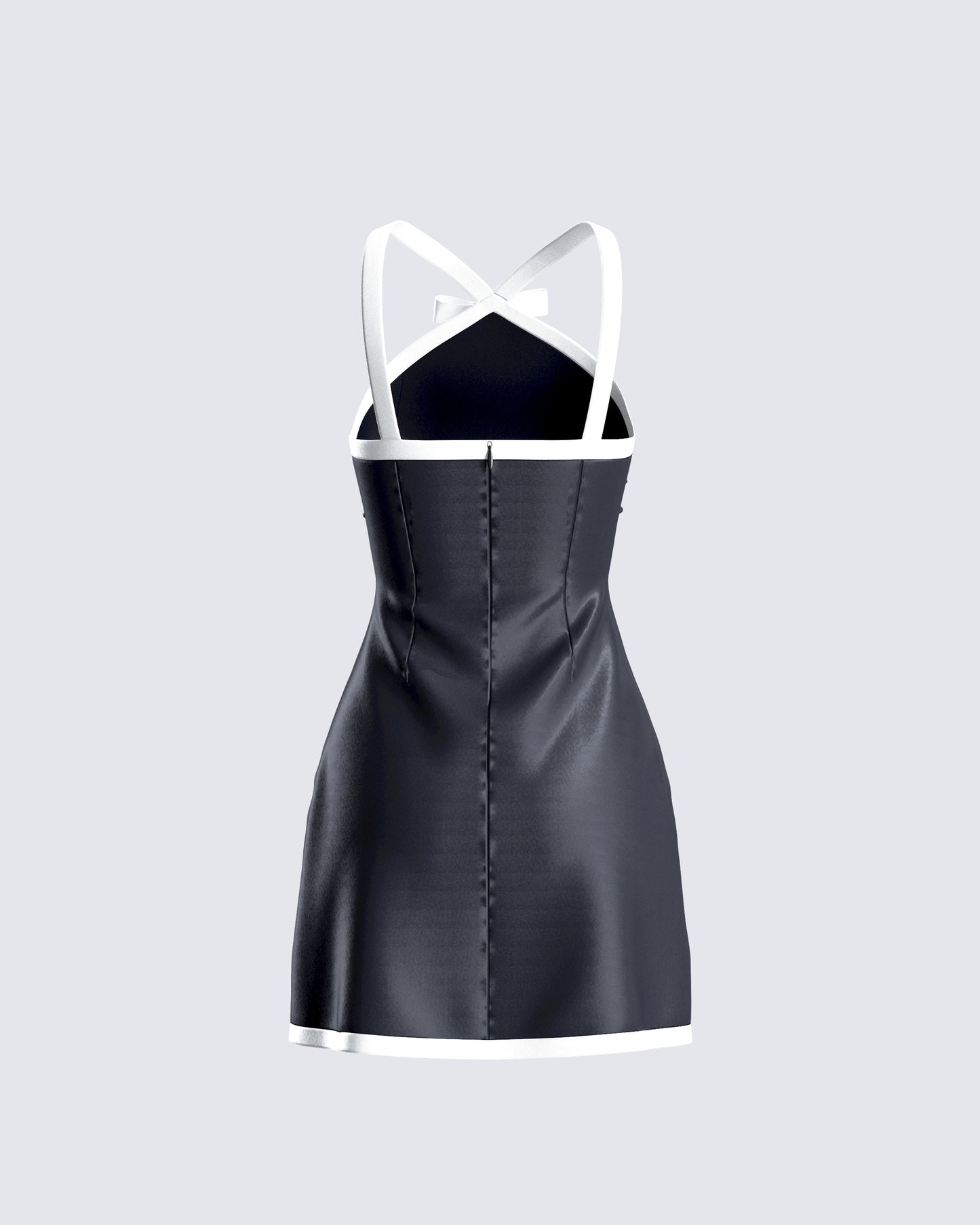 Lora Black Charmeuse Mini Dress