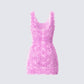 Christy Pink Petal Mini Dress