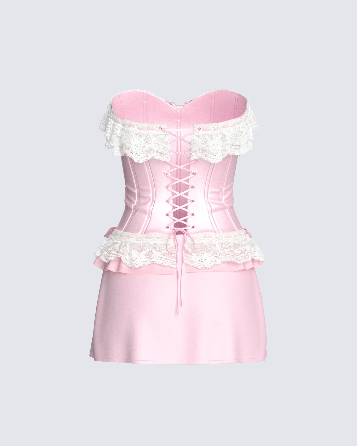 Vienna Pink Ruffle Mini Dress