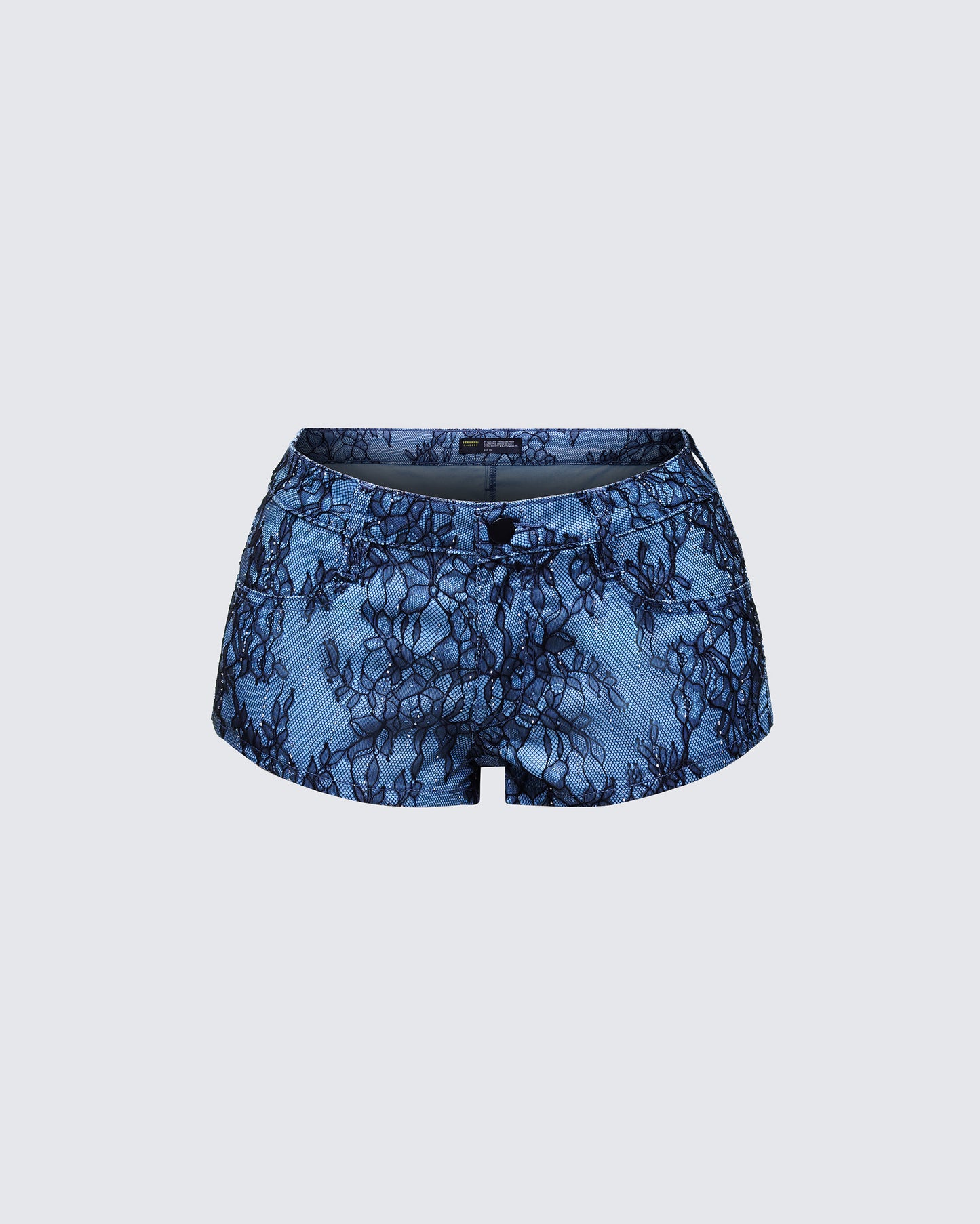 Meili Blue Fused Lace Mini Shorts product front