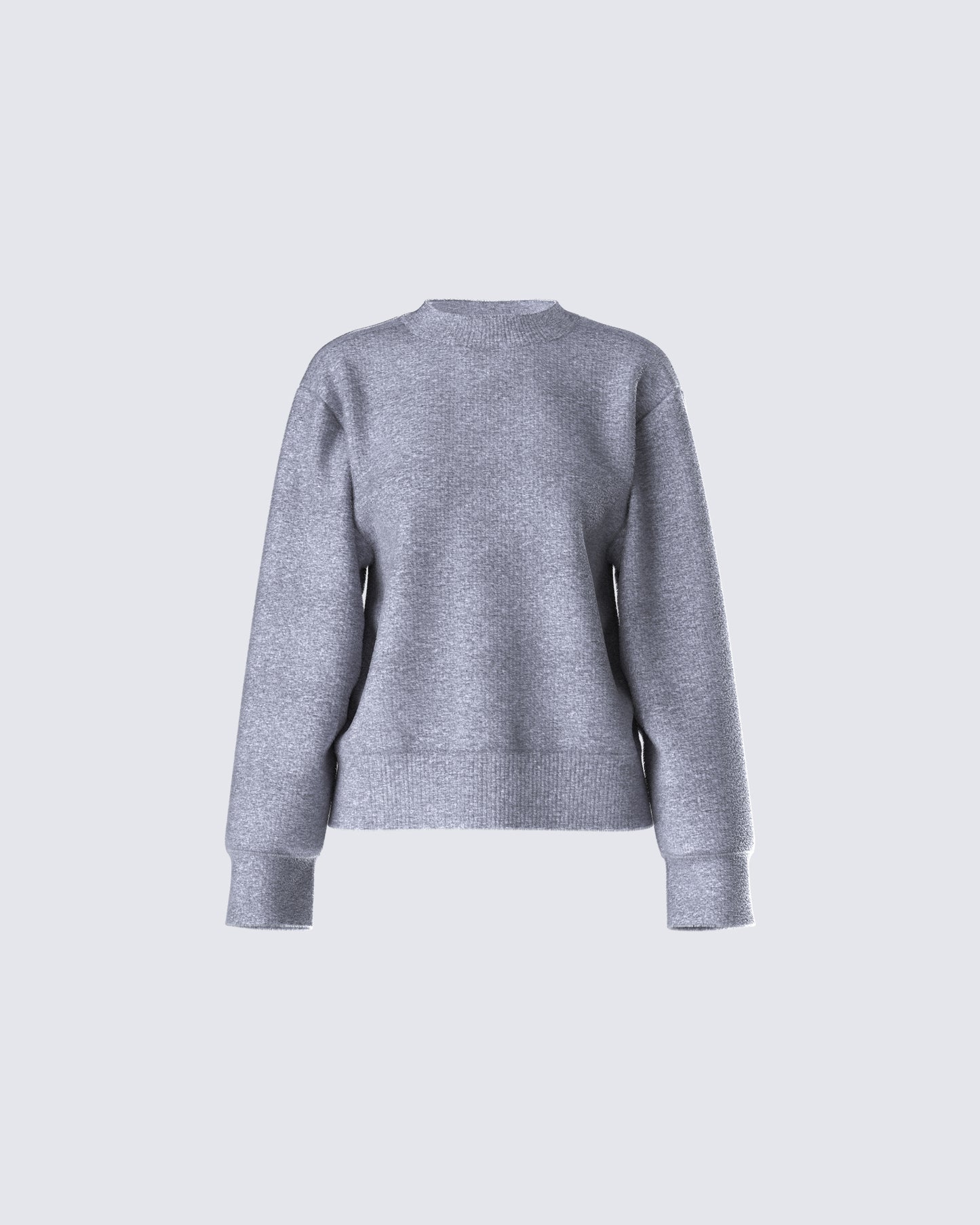 Angela Grey Sweater Knit Top 3d product front