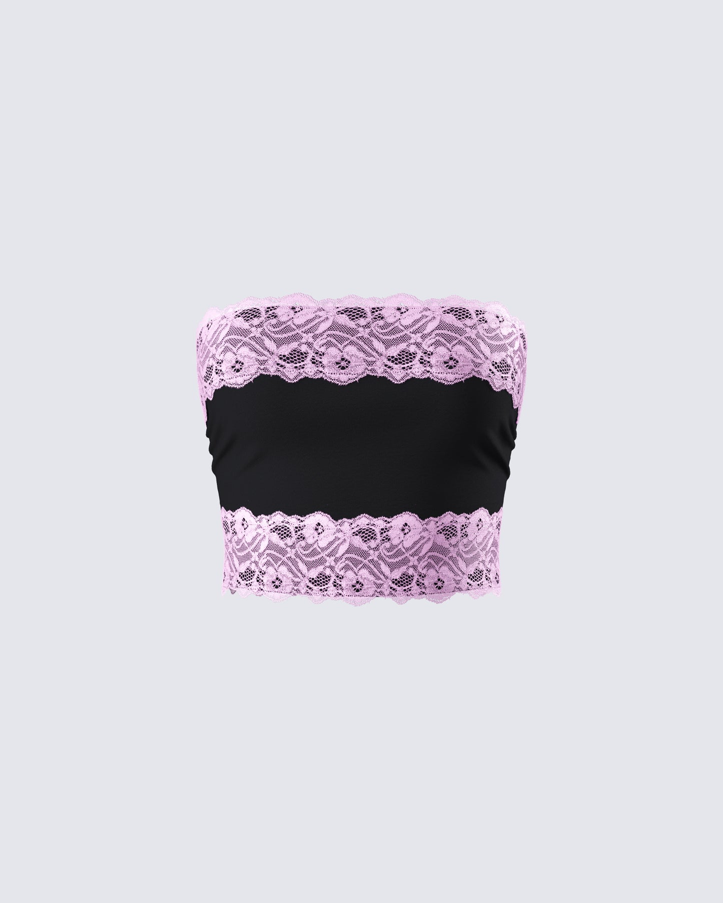 Michele Black Lace Trim Top product front