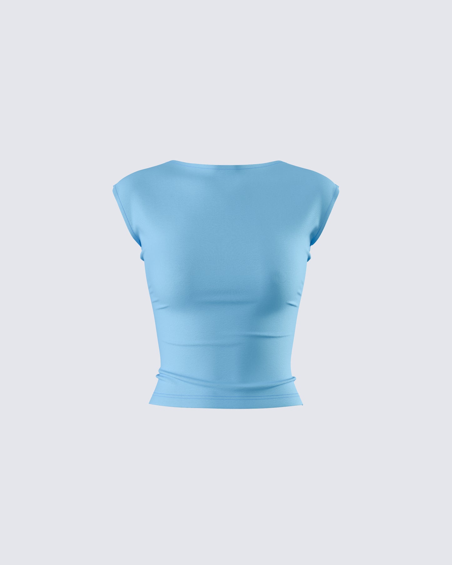 Caroline Blue Backless Top 3d product front