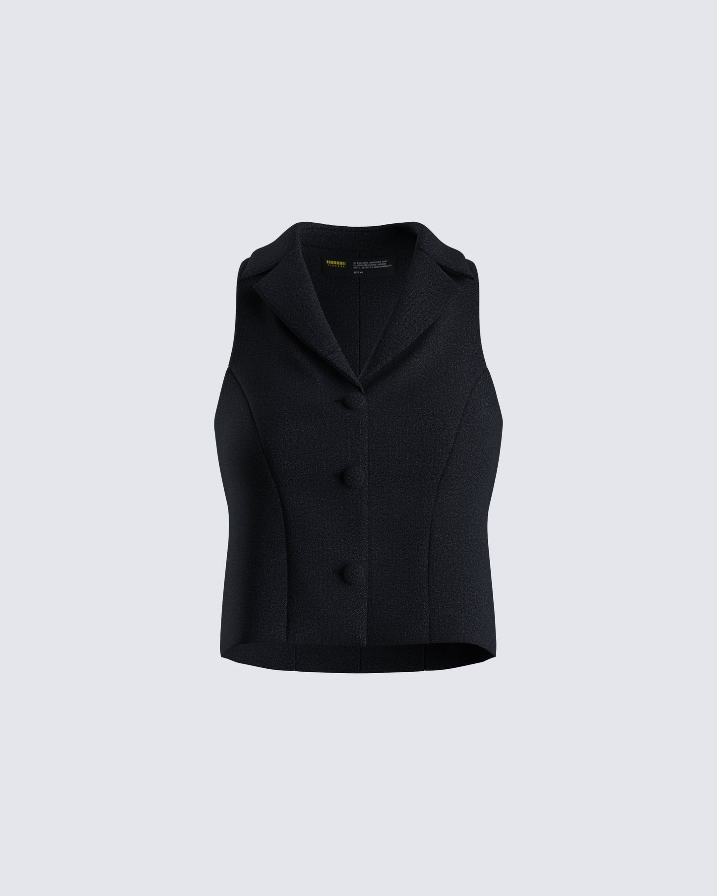 Supriya Black Cropped Vest product front