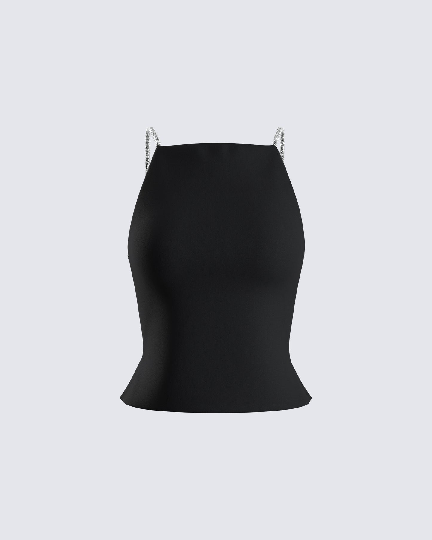 Birgit Black Rhinestone Top 3d product front