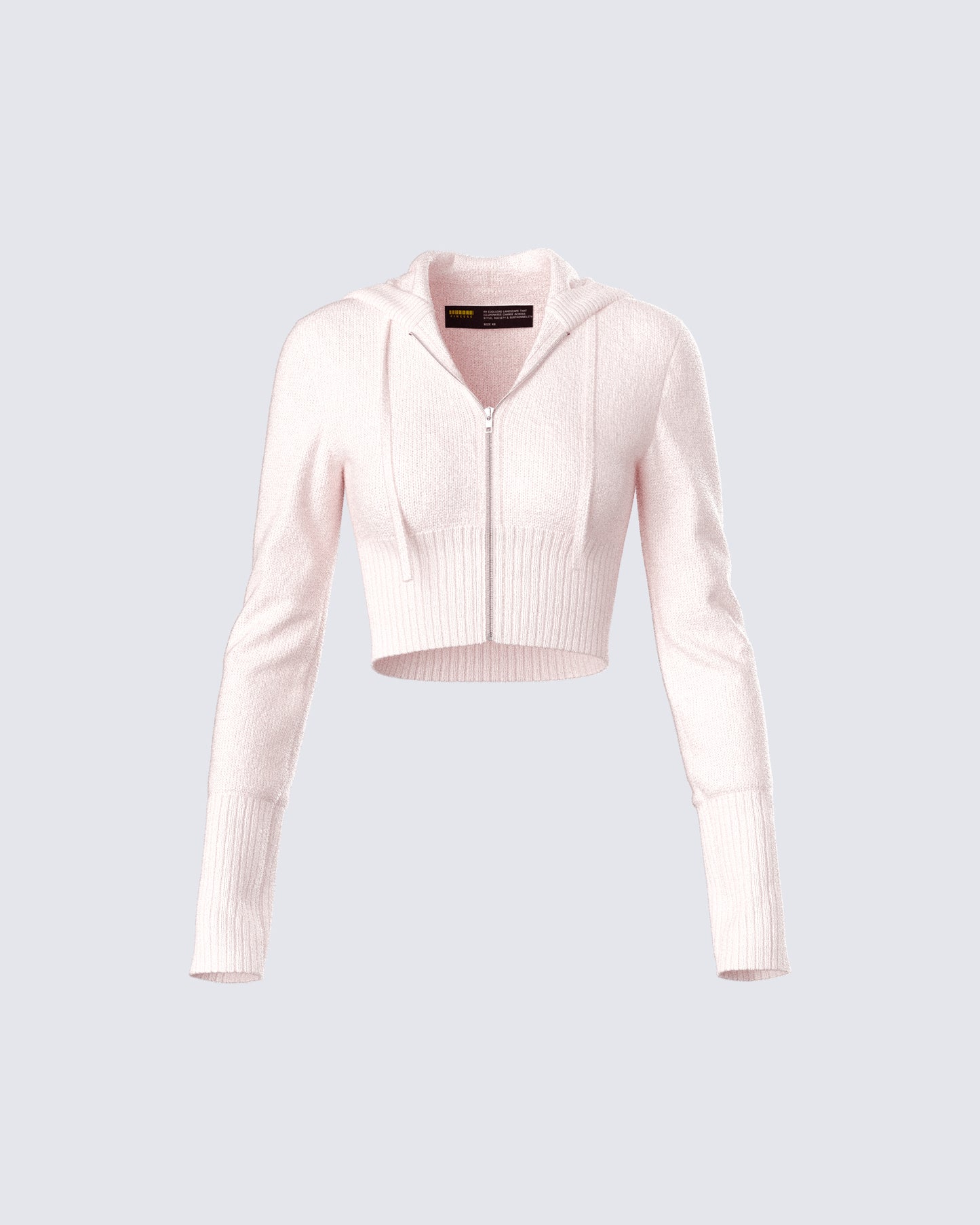 Alyssa Pink Knit Cropped Jacket 3d product front