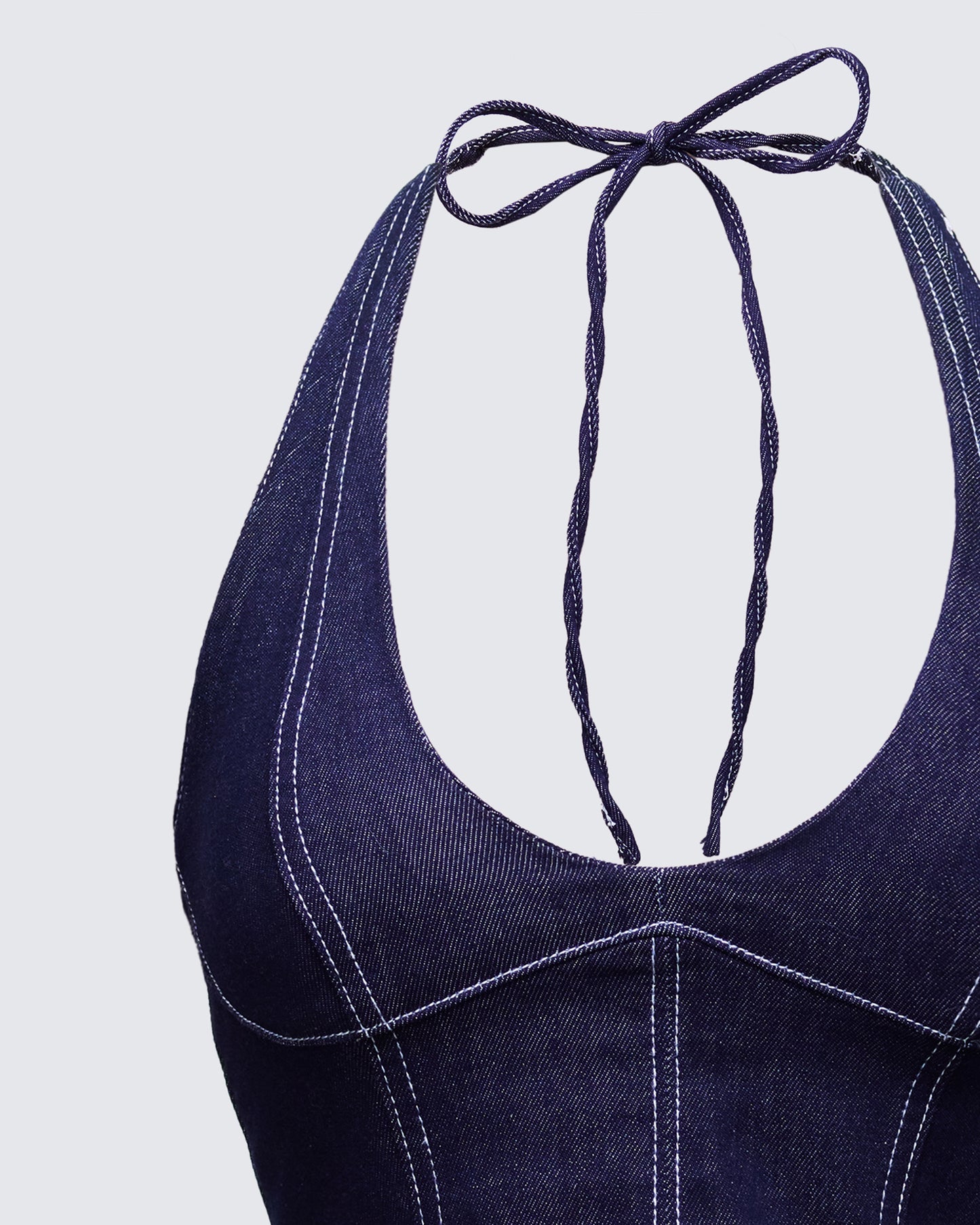 Harley Blue Denim Halter Top