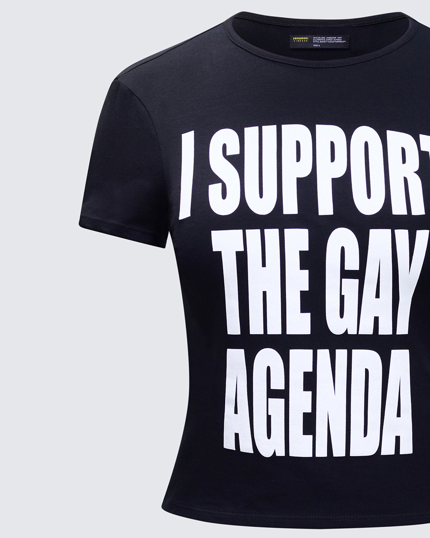 Drea Black Slogan Classic Tee
