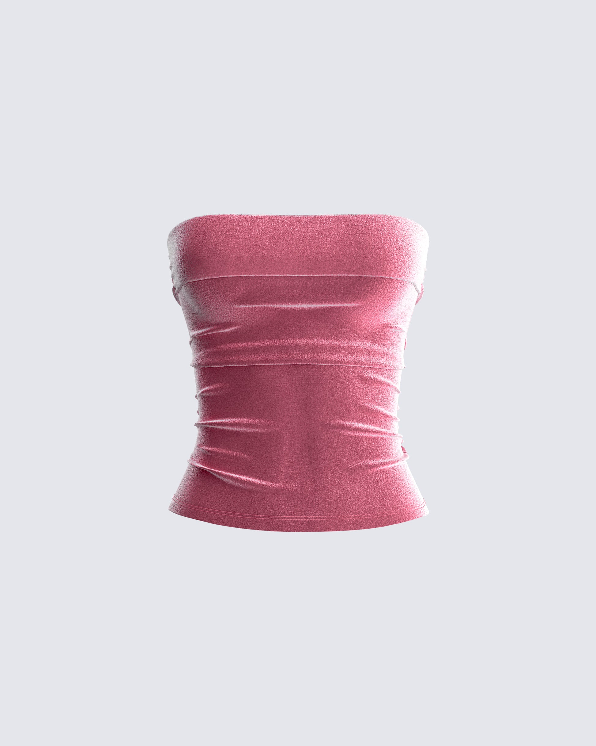 Ayla Pink Velvet Tube Top 3d product front