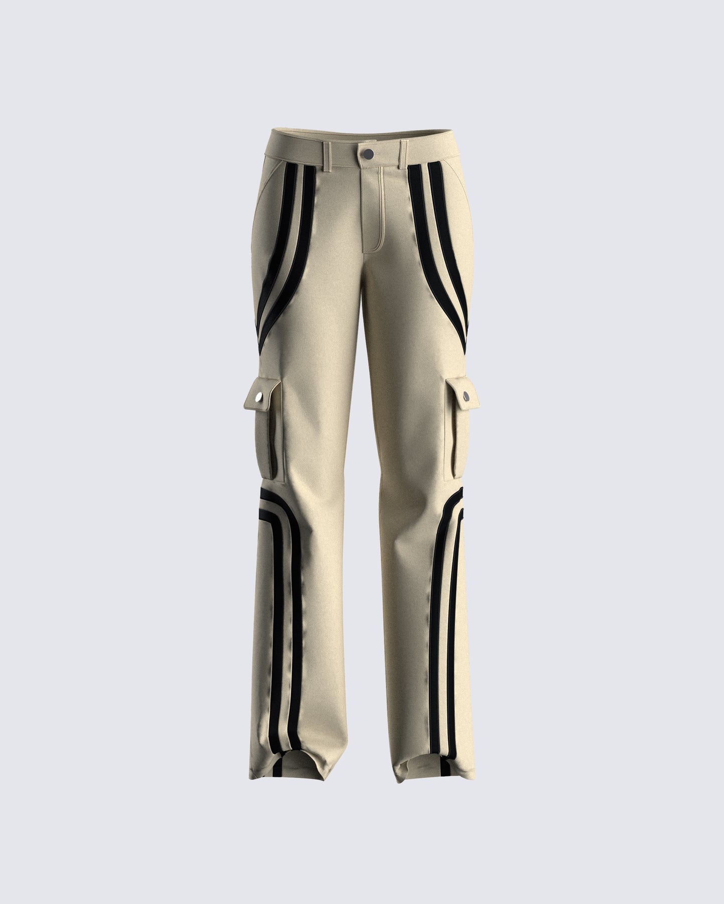 Marcia Taupe Twill Cargo Pant 3d product front