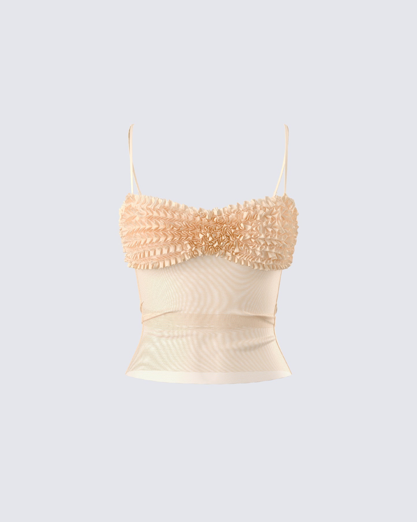 Ryla Ivory Ruffle Cami Top product front