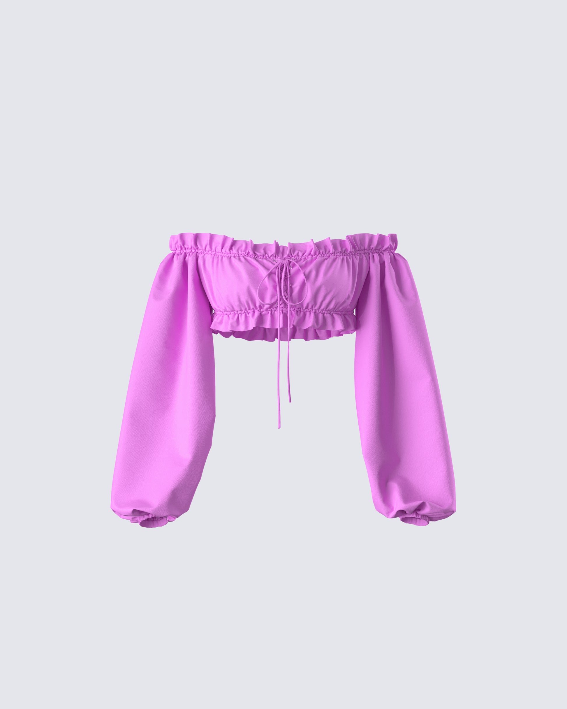 Fabiana Lilac Off Shoulder Crop Top product front