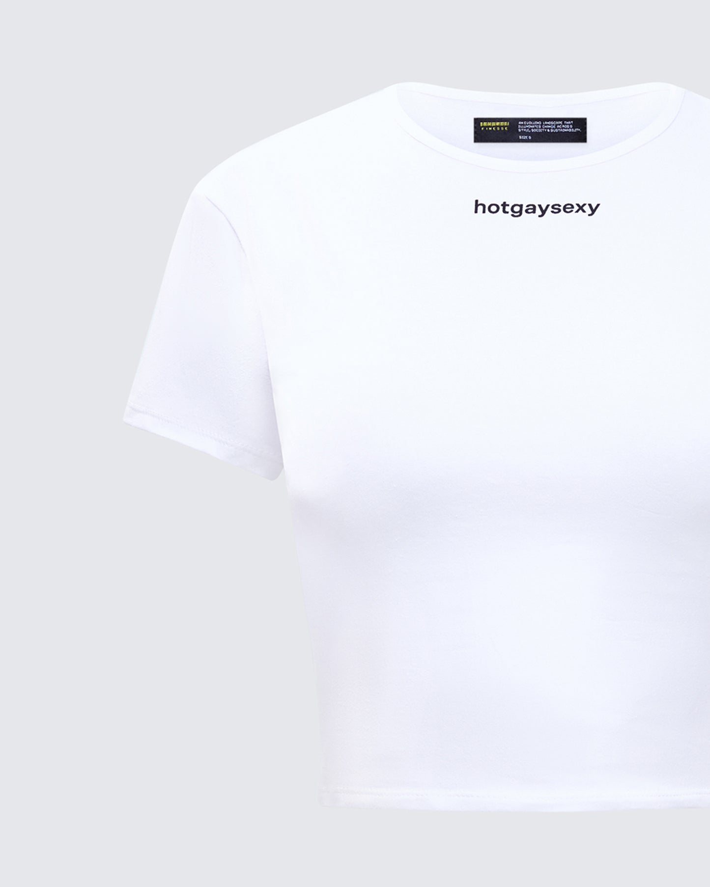 Swara White Slogan Baby Tee