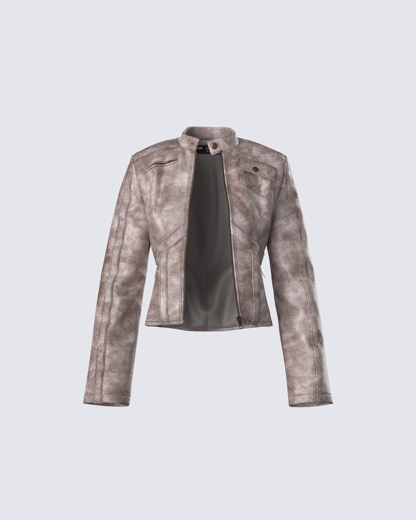 Nevelle Sage Wash Faux Leather Jacket product front
