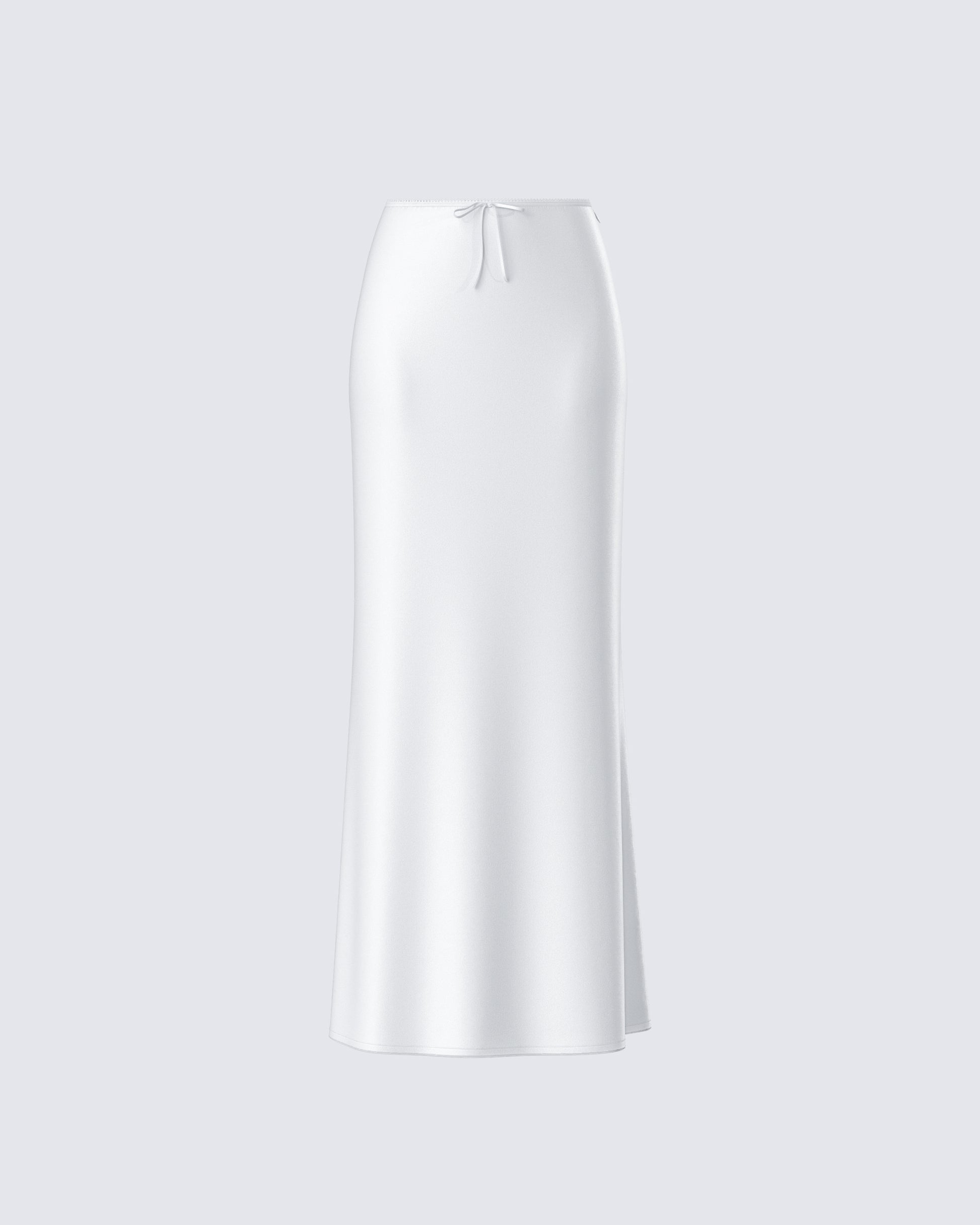Maree White Low Rise Maxi Skirt product front