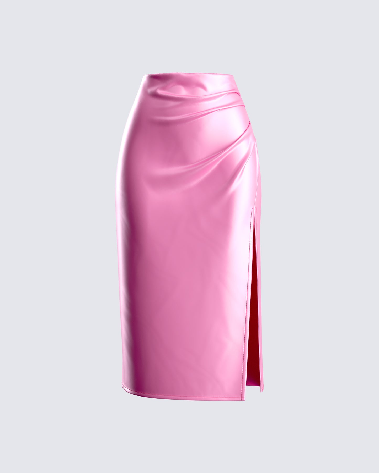 Nikita Pink Satin Midi Skirt 3d product front