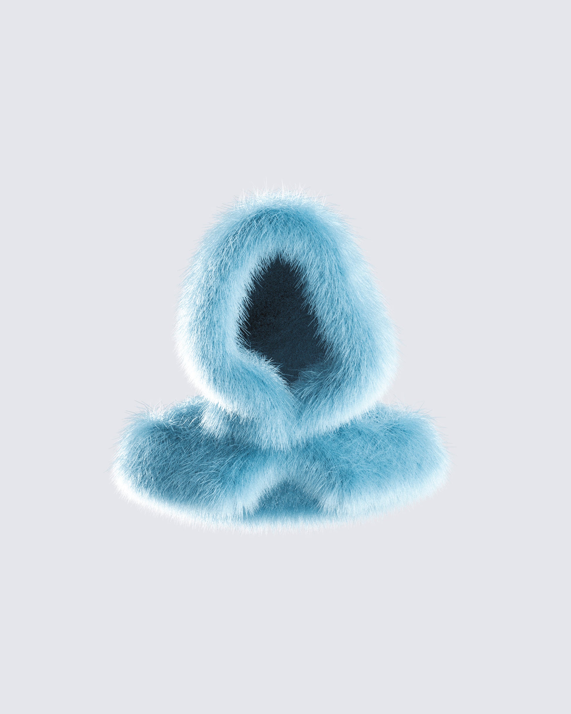 Jayden Aqua Fur Hood 3d product front