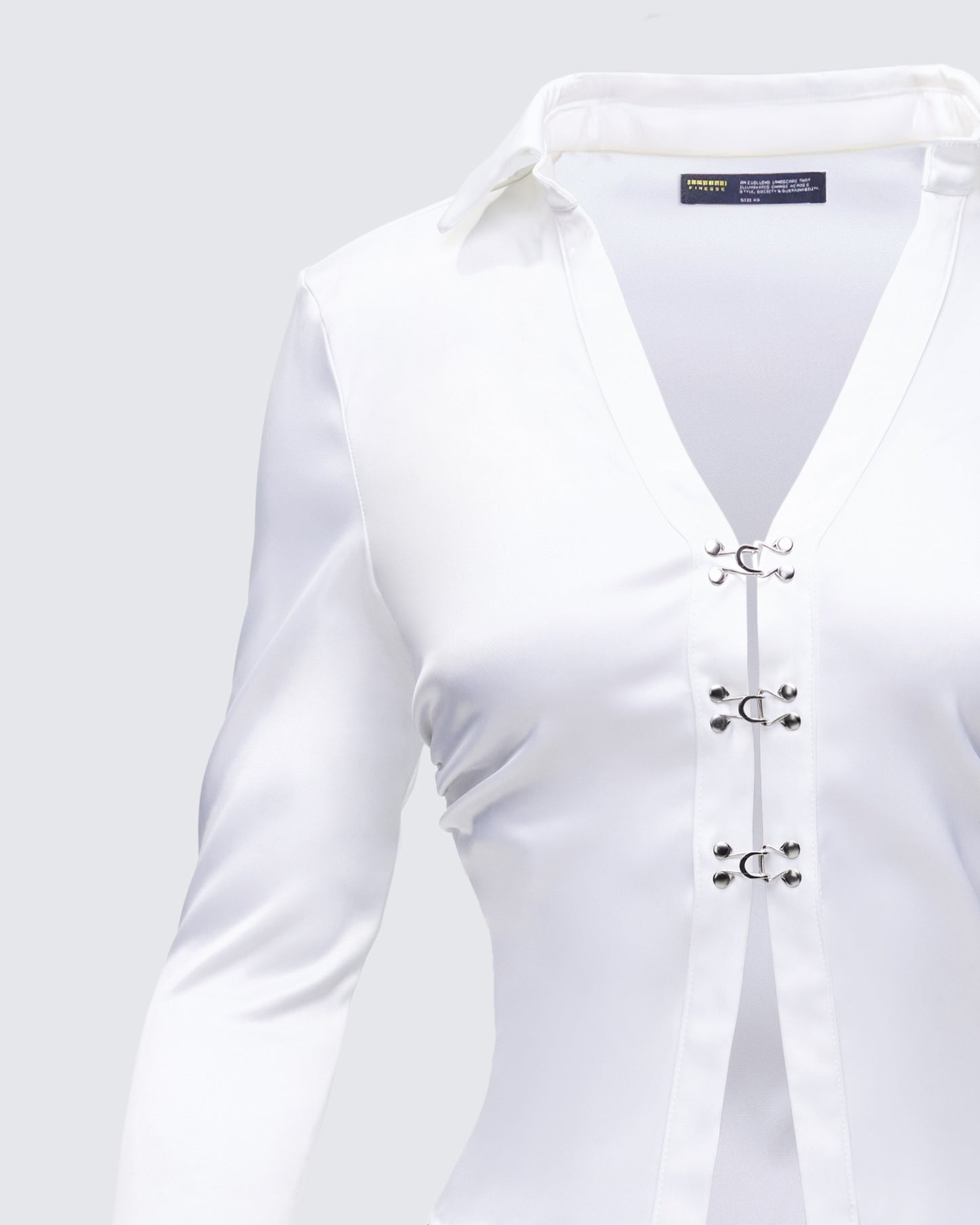 Grace White Satin Shirt