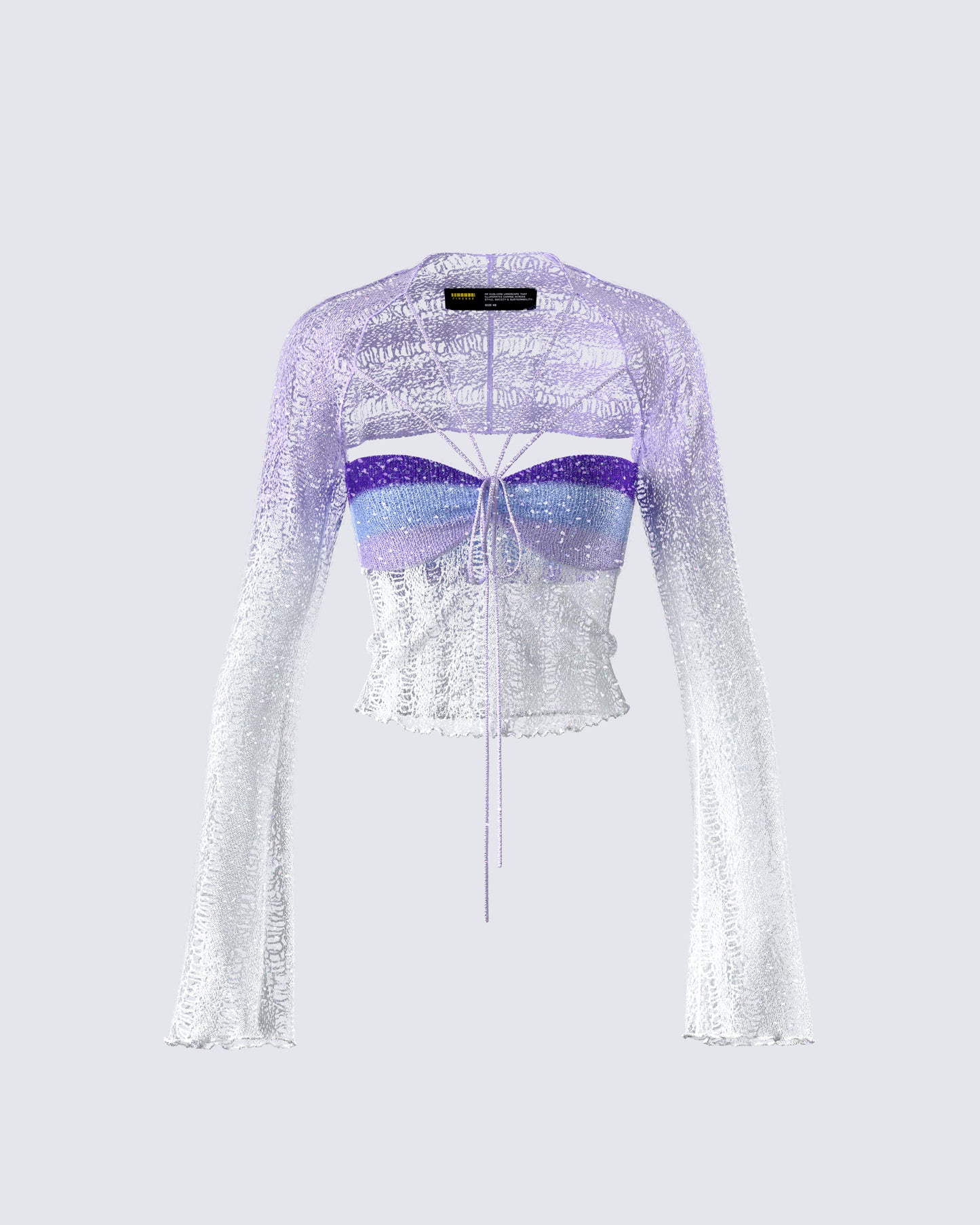 Vanessa Purple Sequin Knit Top product front