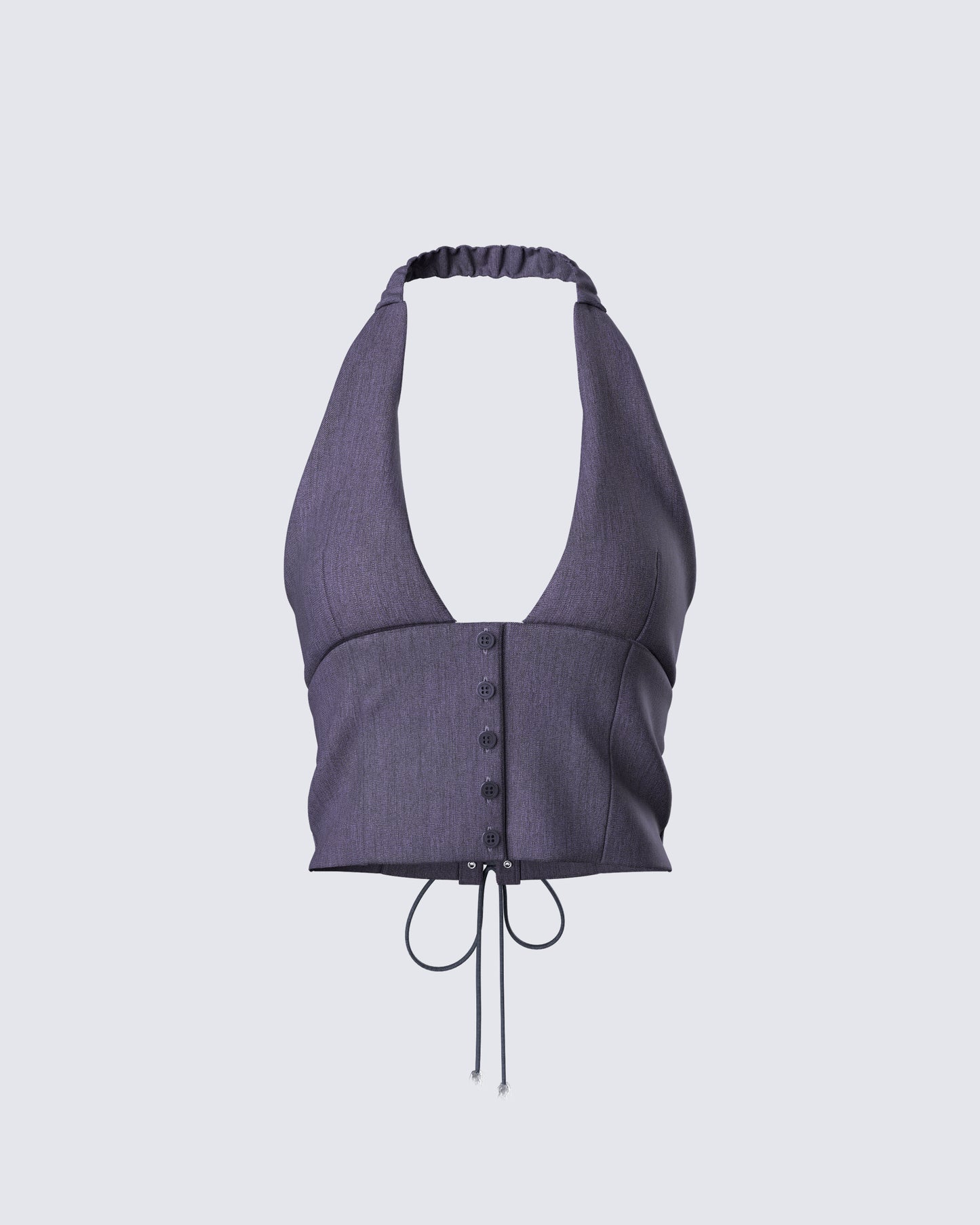 Tami Grey Suiting Halter Top product front