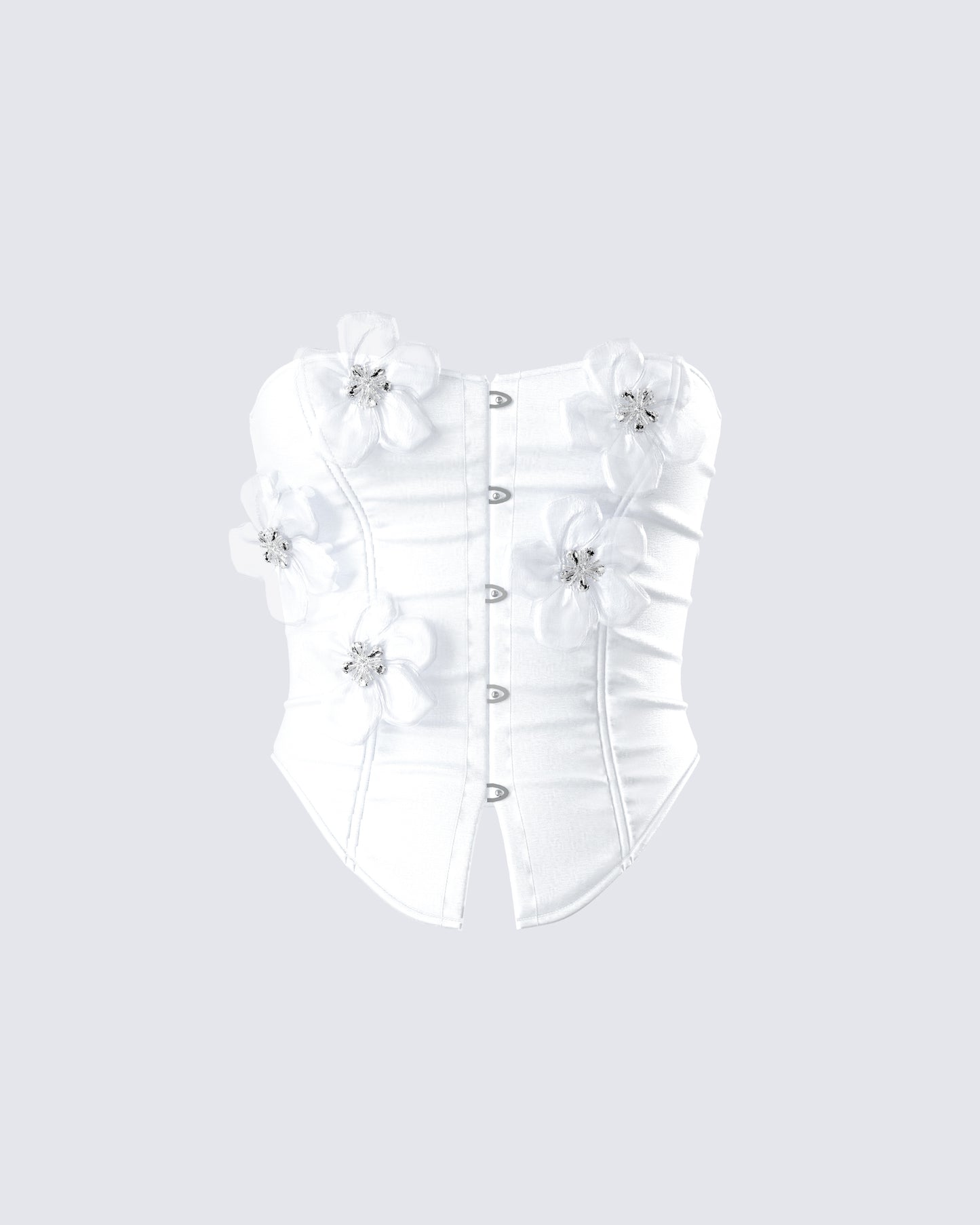 Rivi White Flower Corset Top product front