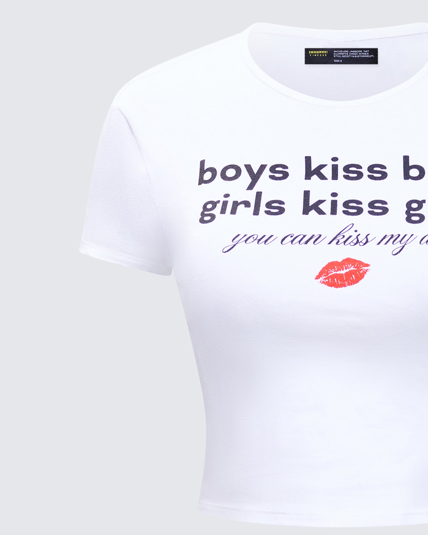 Hema White Slogan Baby Tee