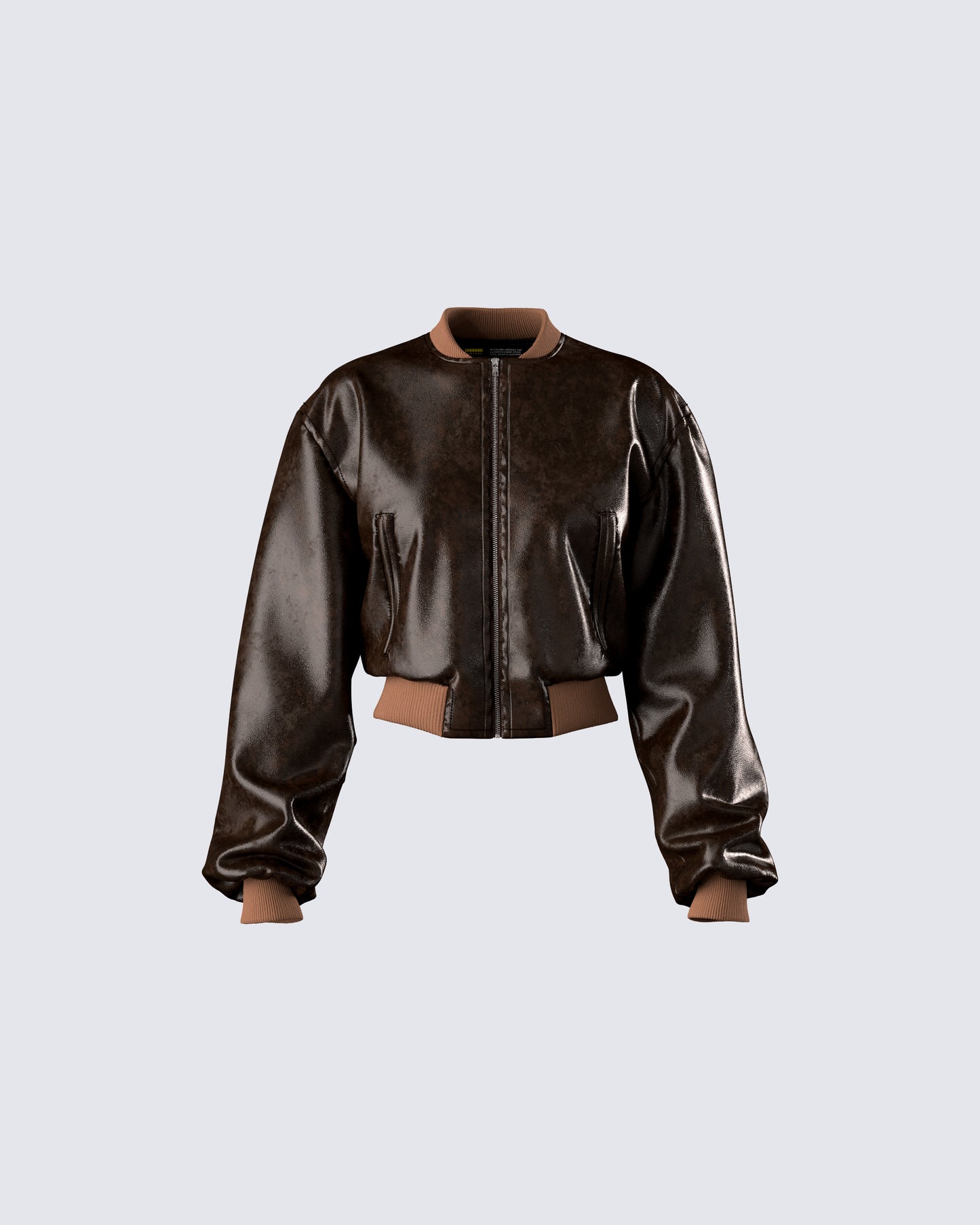 Leigh Brown Washed Leather Jacket product front