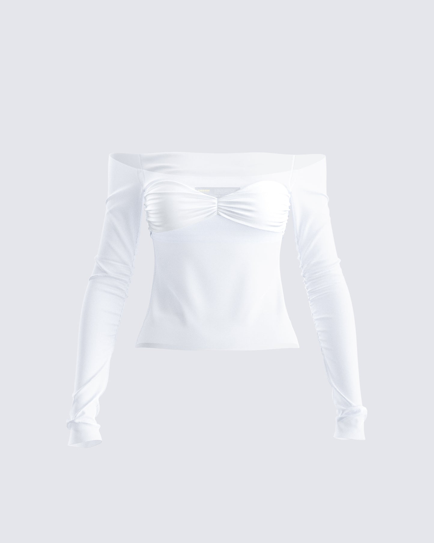 Theo White Sheer Knit Top 3d product front