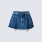 Robyn Pleated Denim Mini Skirt