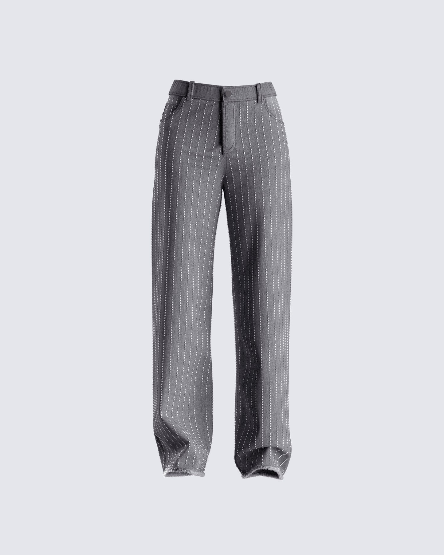 Taya Rhinestone Grey Jeans product front