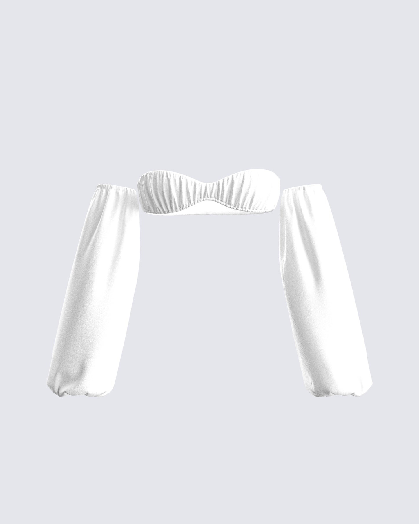 Milly White Poplin Bra Top 3d product front