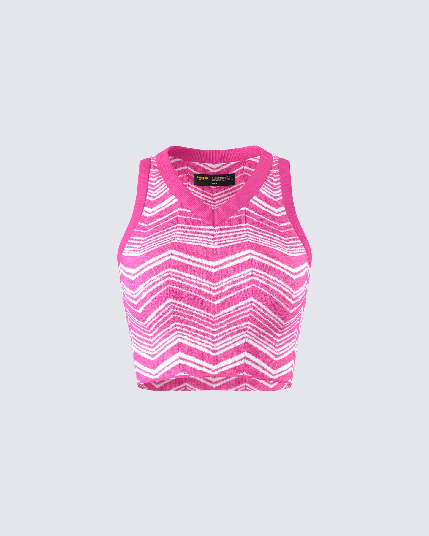 Irie Pink Zig Zag Knit Top product front