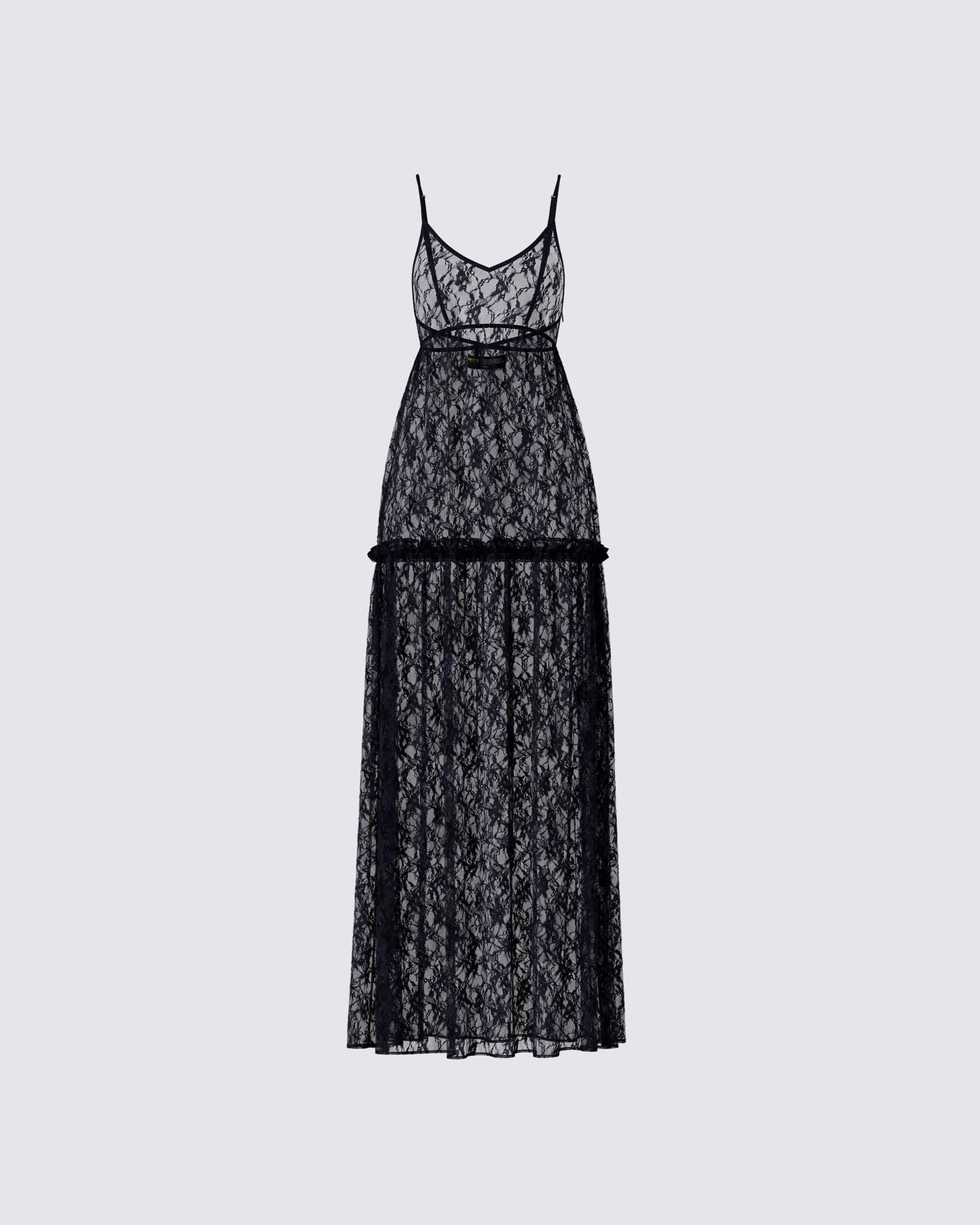 sheer lace maxi dress Black Lace Maxi Dress