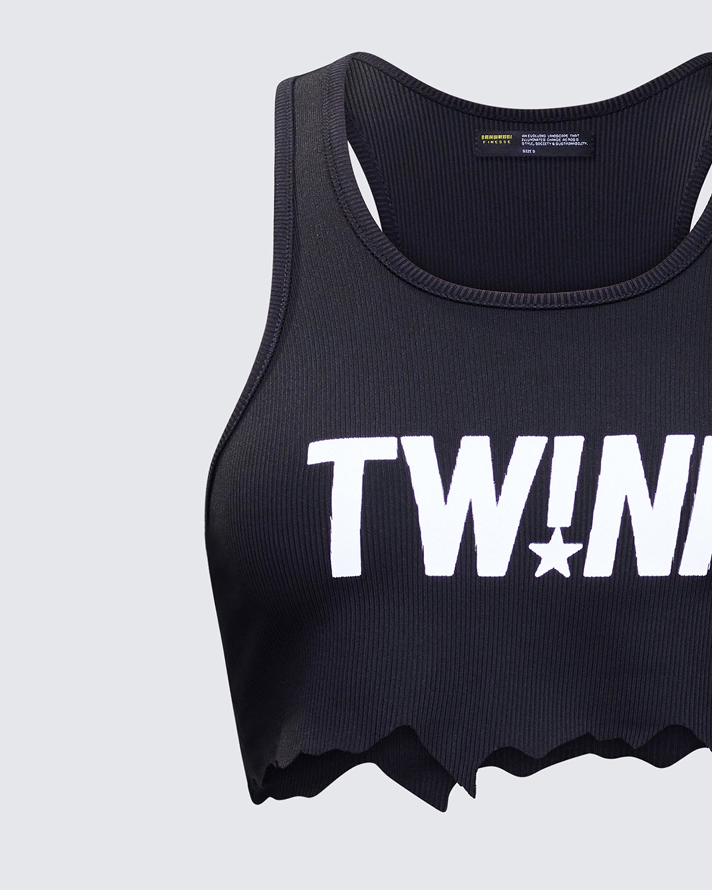 Maxine Black Graphic Cut Off Tank