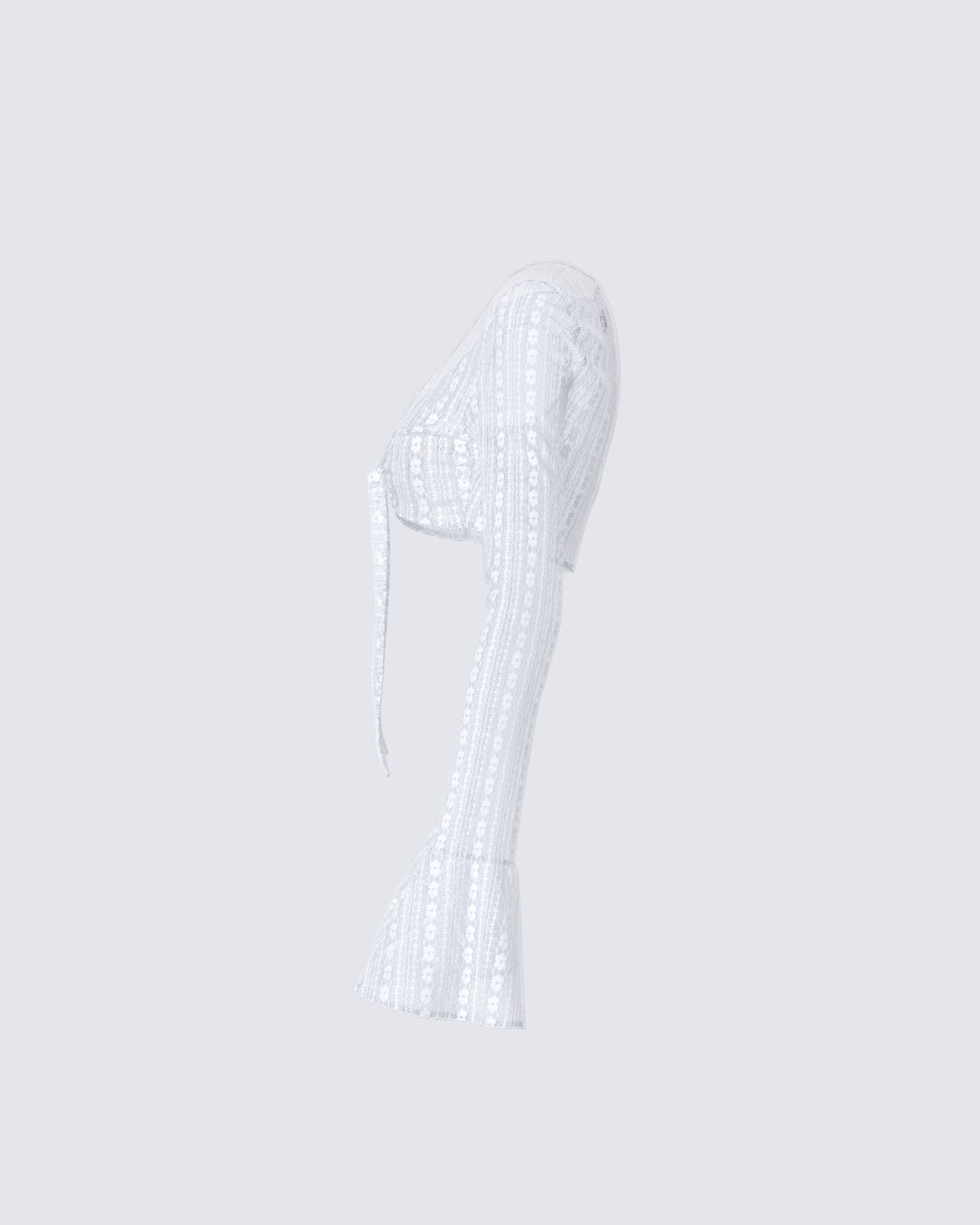 Ursuline White Lace Flare Sleeved Bolero