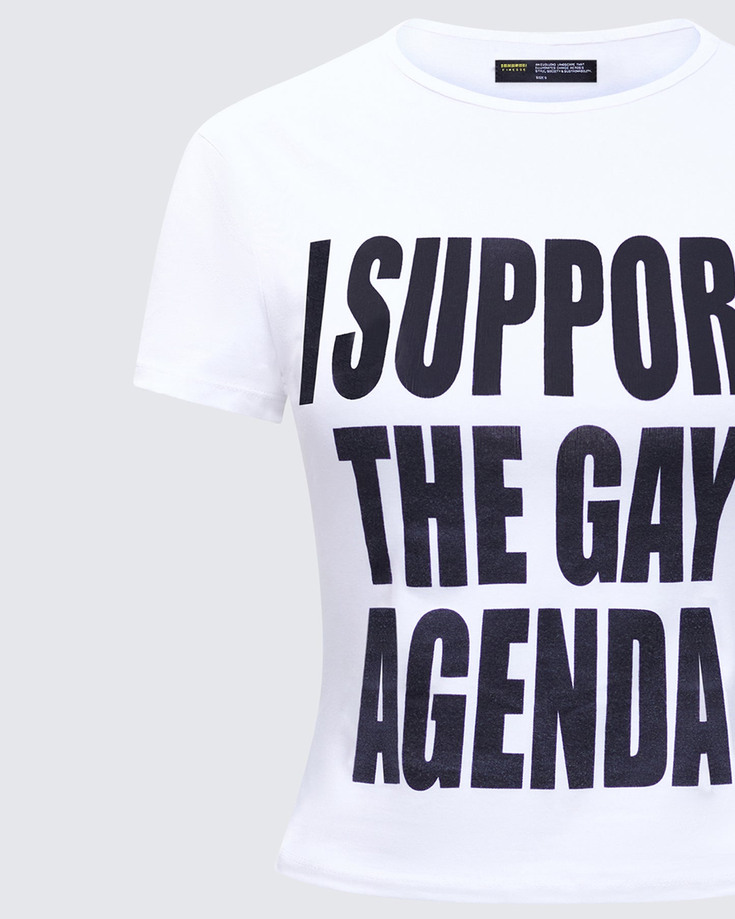 Drea White Slogan Classic Tee