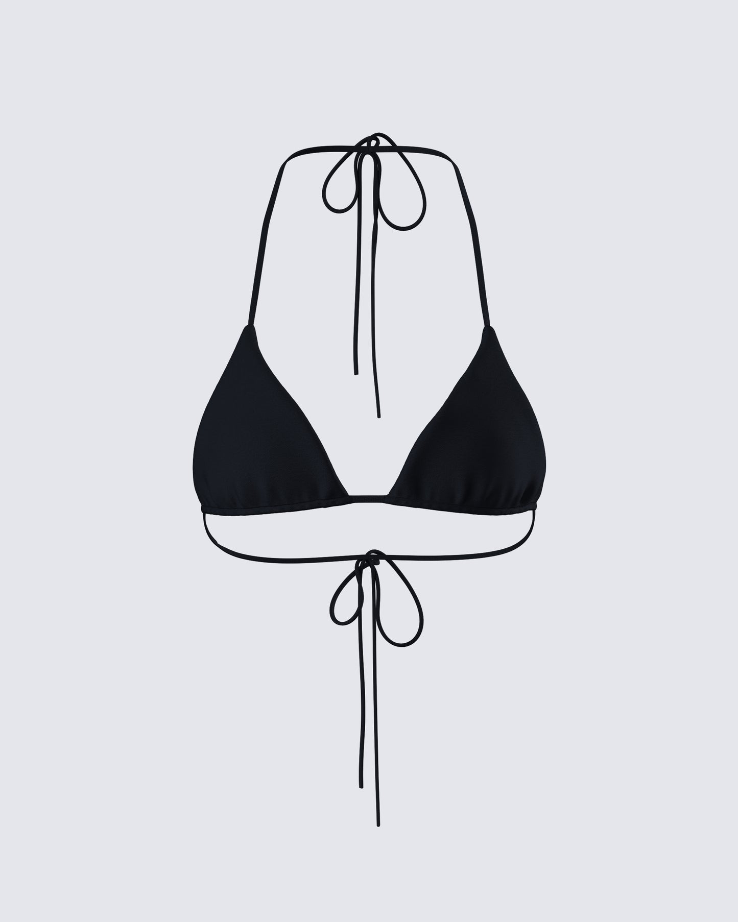 Halsey Black Triangle Bikini Top product front