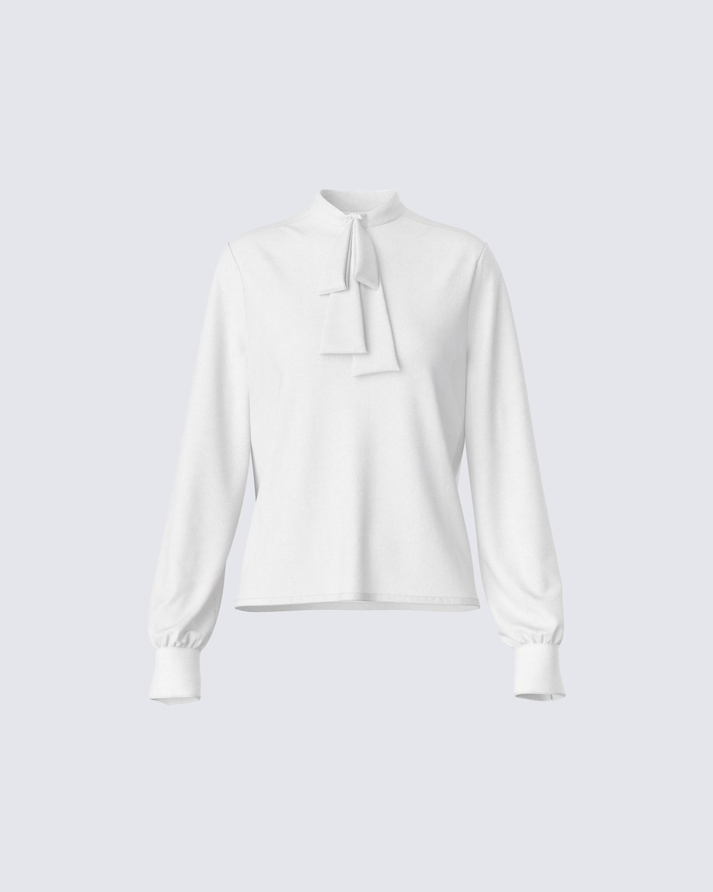Maia White Pussy Bow Blouse