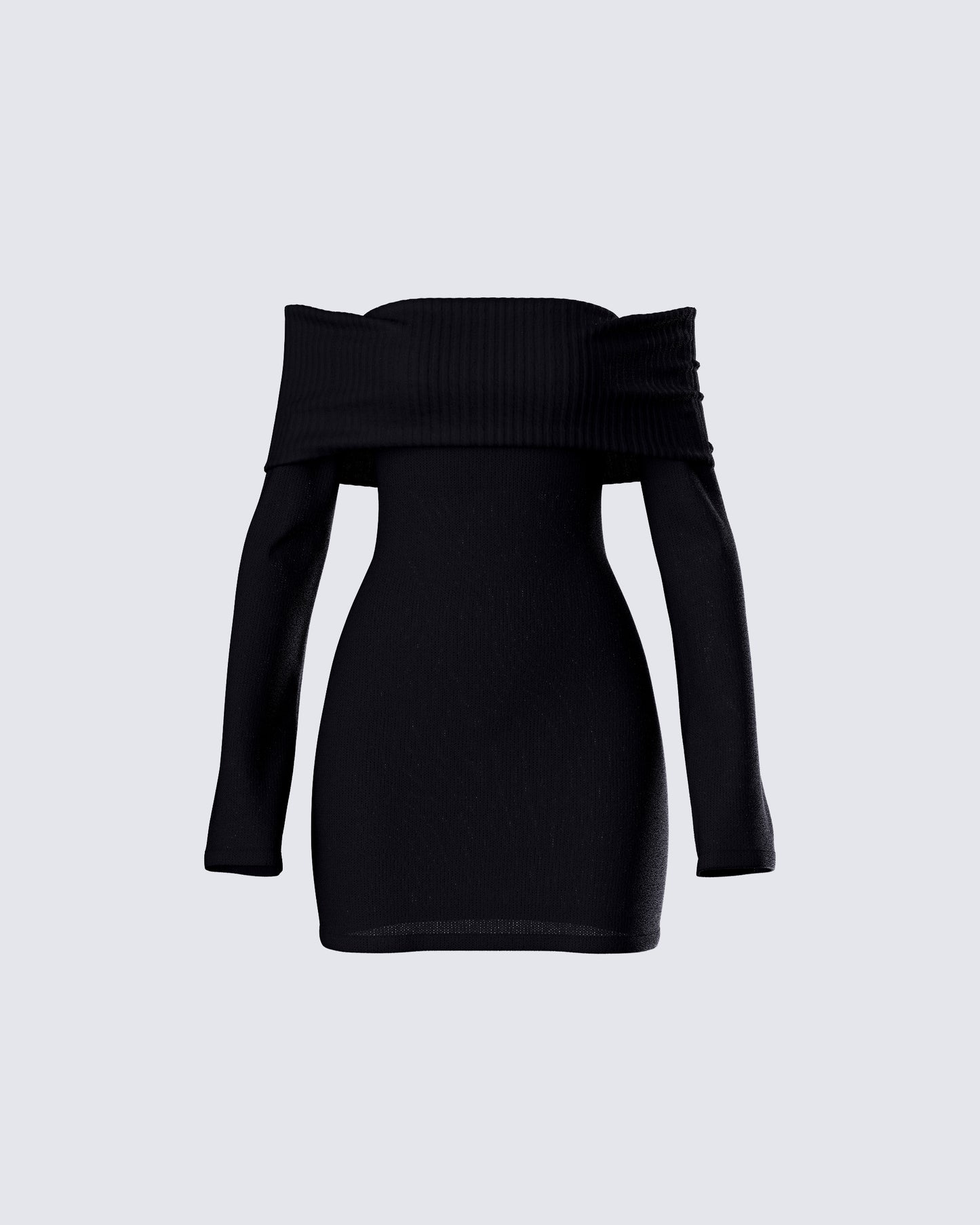 Abeni Black Sweater Mini Dress product front