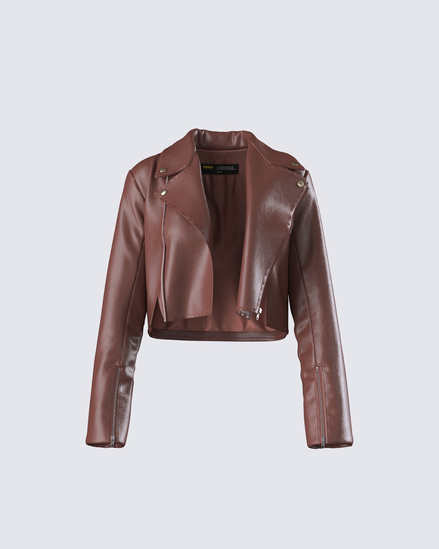 Donny Brown Vegan Leather Jacket product front