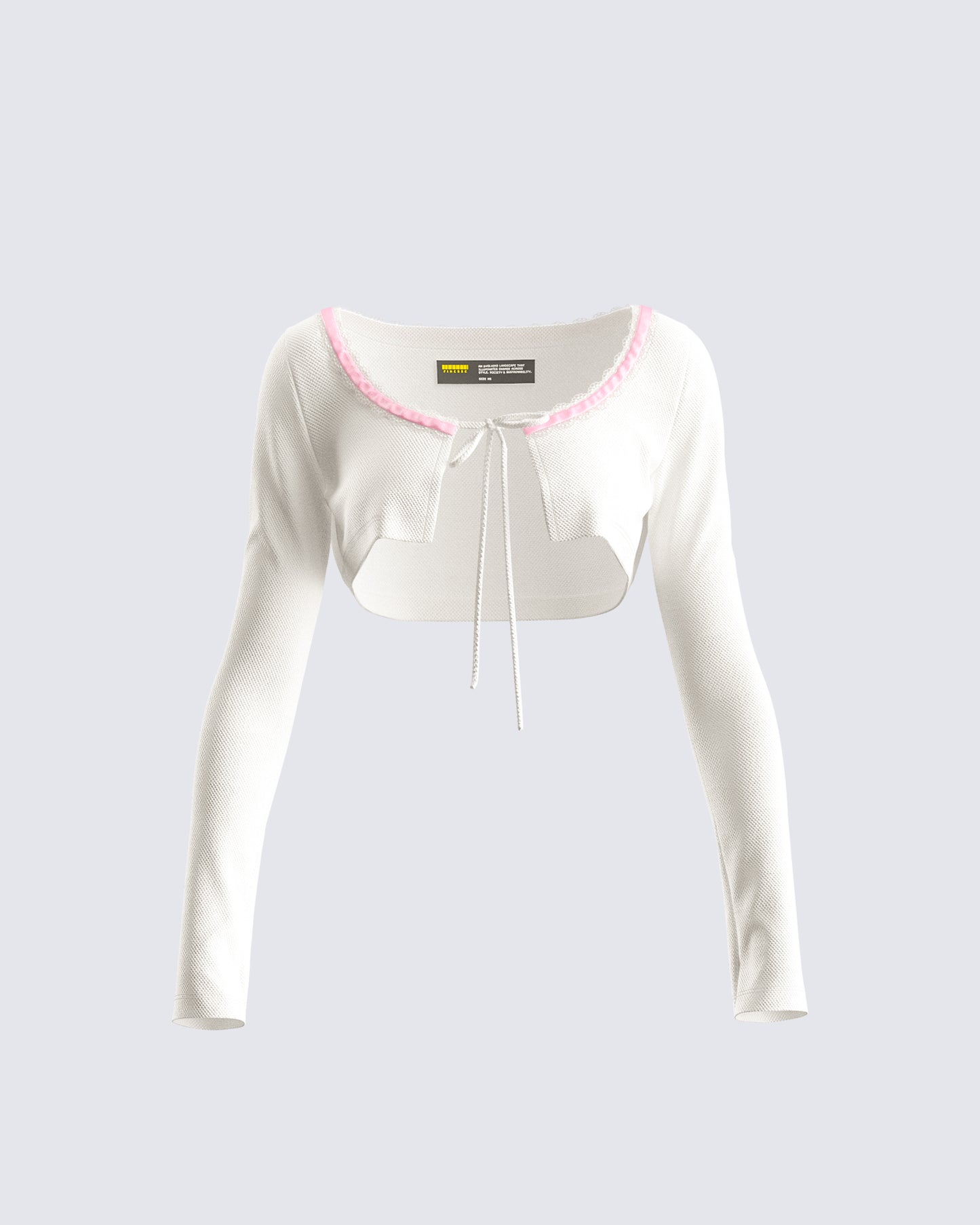 Cosette White Crop Top product front